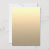 Luxe Elegante Bloemrijke Gouden Trouw Ontvangstkaa (Achterkant)