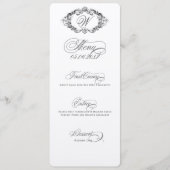 Luxe & elegante bruiloft menu (Voorkant)