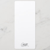 Luxe & elegante bruiloft menu (Achterkant)