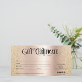 luxe elegante cadeaukaart certificaat logo toevoeg (Staand voorkant)