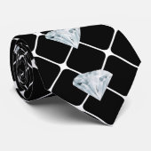 Luxe Elegante Diamanten Bling Ontwerper Look Stropdas (Opgerold)