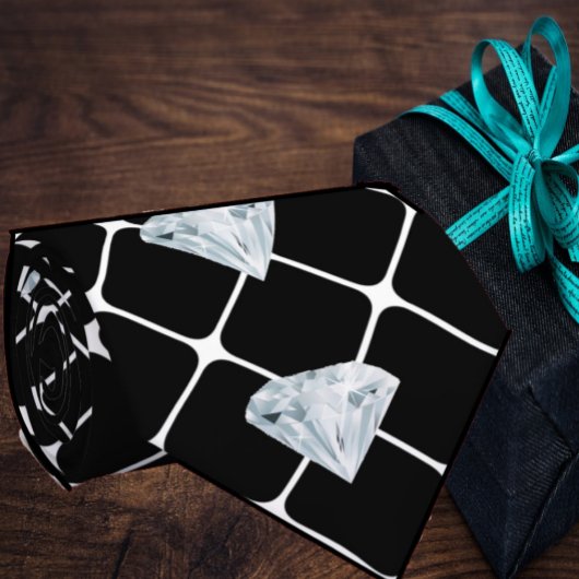 Luxe Elegante Diamanten Bling Ontwerper Look Stropdas
