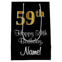 Luxe, elegante, Faux Gold look 59e verjaardag