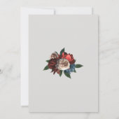 Luxe Elegante Floral bruiloft uitnodiging (Achterkant)