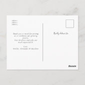 Luxe Elegante Fotocollage Bedankt Baby Briefkaart (Achterkant)