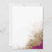 Luxe Elegante Fuchsia Hot Pink & Gold Quinceañera Save The Date (Achterkant)