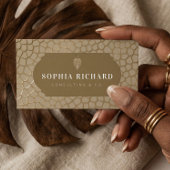 Luxe Elegante Gouden Alligatorprint QR-code Visitekaartje