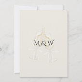 Luxe Elegante Gouden Huwelijk Bedankkaart (Achterkant)