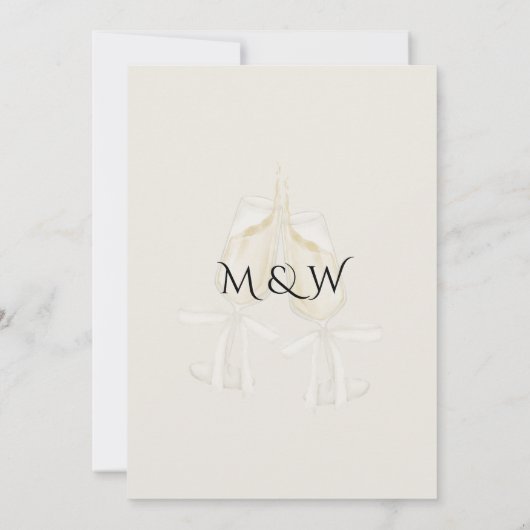 Luxe Elegante Gouden Huwelijk Save The Date (Achterkant)