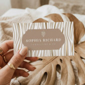 Luxe Elegante Gouden Zebraprint Strepen QR Code Visitekaartje