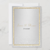 Luxe elegante gouden zilveren glitter RSVP Kaart (Achterkant)