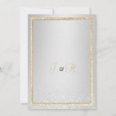 Luxe elegante gouden zilveren glitter Save the Dat Kaart (Achterkant)