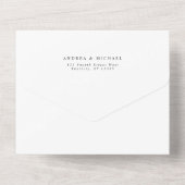 Luxe Elegante Kalligrafie Bruiloft All In One Uitnodiging (Achterkant)