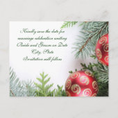 Luxe Elegante Kerstmis Winter Save datum kaart (Achterkant)