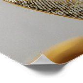 Luxe elegante lint hart. Valentijnsharten. Poster (Hoek)