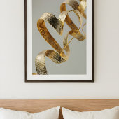 Luxe elegante lint hart. Valentijnsharten. Poster