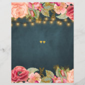 Luxe elegante marineblauwe gouden script kookboek  (Achterkant)