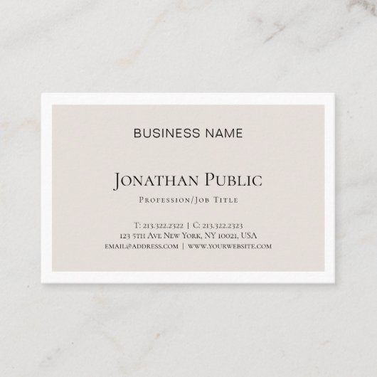 Luxe elegante, minimale ontwerpprijs Moderne rendy Visitekaartje (Voorkant)