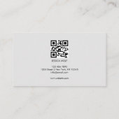 Luxe Elegante Moderne Kunst Waterverf Visitekaartje (Achterkant)