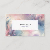 Luxe Elegante Moderne Kunst Waterverf Visitekaartje (Voorkant)