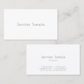 Luxe elegante, moderne, minimalistische designlaag visitekaartje (Voorkant / Achterkant)