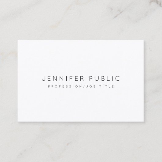 Luxe elegante, moderne, stijlvolle vormgeving visitekaartje (Voorkant)