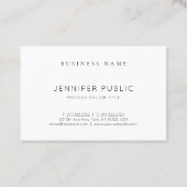 Luxe elegante, moderne, stijlvolle vormgeving visitekaartje (Achterkant)