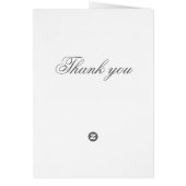 Luxe Elegante Paarse Bloemenwervelingen Dank u kaa (Achterkant)