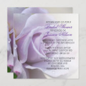 Luxe Elegante Paarse Rozen trouwdouche uitnodigen Kaart (Voorkant / Achterkant)