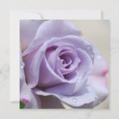 Luxe Elegante Paarse Rozen trouwdouche uitnodigen Kaart (Achterkant)