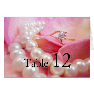Luxe Elegante Parels Trouwring Tafelkaart