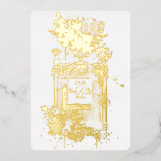 Luxe Elegante Parfum Folie Uitnodiging