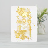 Luxe Elegante Parfum Folie Uitnodiging (Staand Voorkant)