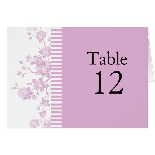 Luxe Elegante Roze Pioen Bloemen Tafel kaart (Voorkant Horizontaal)