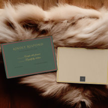 Luxe Elegante RSVP-kaart voor Bedrijven voor de Fe