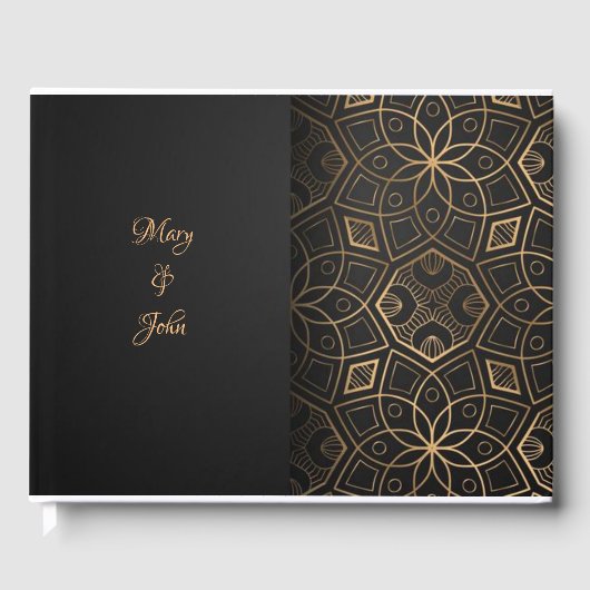 Luxe elegante trouw gastenboek (Voorkant)