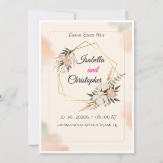 Luxe Elegante Trouwuitnodiging Template | Edita Kaart