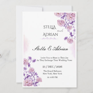 Luxe Elegante Trouwuitnodiging Template | Minim Kaart