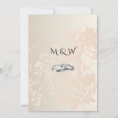 Luxe Elegante Tuin Bloemen Huwelijk Bedankkaart (Achterkant)