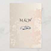 Luxe Elegante Tuin Bloemen Huwelijk Menu (Achterkant)