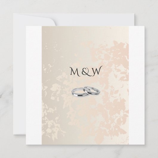 Luxe Elegante Tuin Bloemen Huwelijk Save The Date (Achterkant)