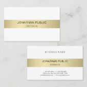 Luxe, elegante vormgeving met eenvoudig design visitekaartje (Voorkant / Achterkant)
