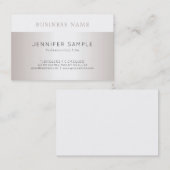 Luxe elegante vormgeving Moderne, stijlvolle vormg Visitekaartje (Voorkant / Achterkant)