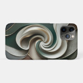 Luxe elegante werveling groen goud grijs cadeau id Case-Mate iPhone case (Achterkant (horizontaal))