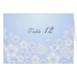Luxe Elegante Winter Sneeuwvlokken Tafelkaart
