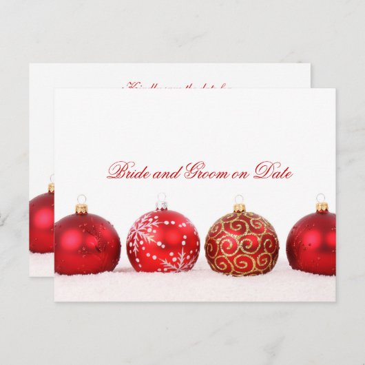 Luxe Elegante Winter Vakantie Save datum kaart (Voorkant / Achterkant)