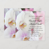 Luxe Elegante Witte Orchidee Bruiloft Uitnodigen Kaart (Voorkant / Achterkant)