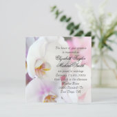 Luxe Elegante Witte Orchidee Bruiloft Uitnodigen Kaart (Staand voorkant)