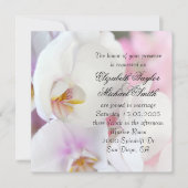 Luxe Elegante Witte Orchidee Bruiloft Uitnodigen Kaart (Voorkant)
