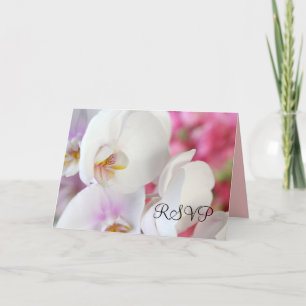 Luxe Elegante Witte Orchidee RSVP-kaart